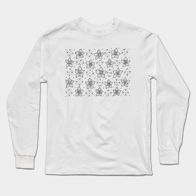 Cherry Blossom Pattern -- art with movement, vacation, flowers Long Sleeve T-Shirt by Inspirational Koi Fish